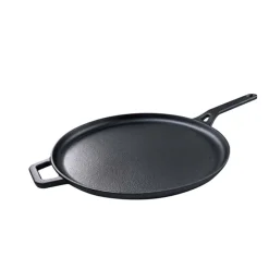 Patelnia do naleśników Kinghoff, żeliwna, czarna