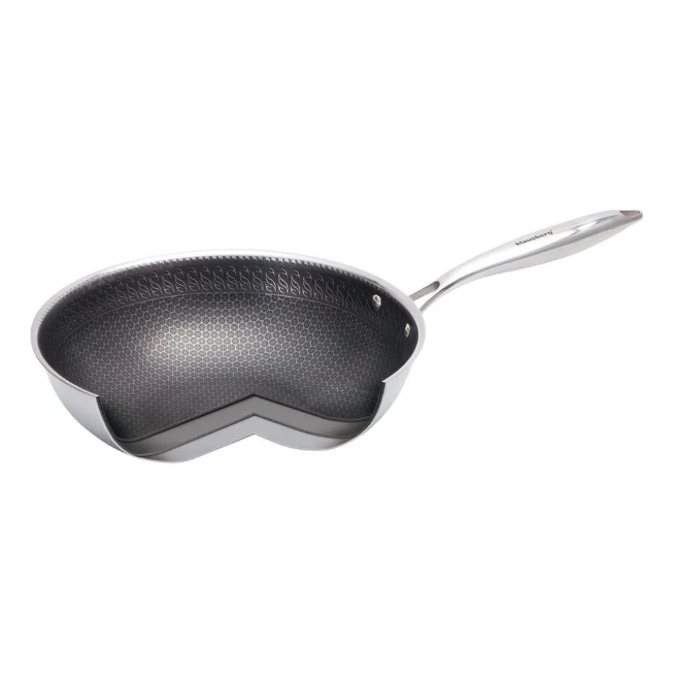 Patelnia wok Klausberg, stal nierdzewna, 28 cm, konstrukcja Triply