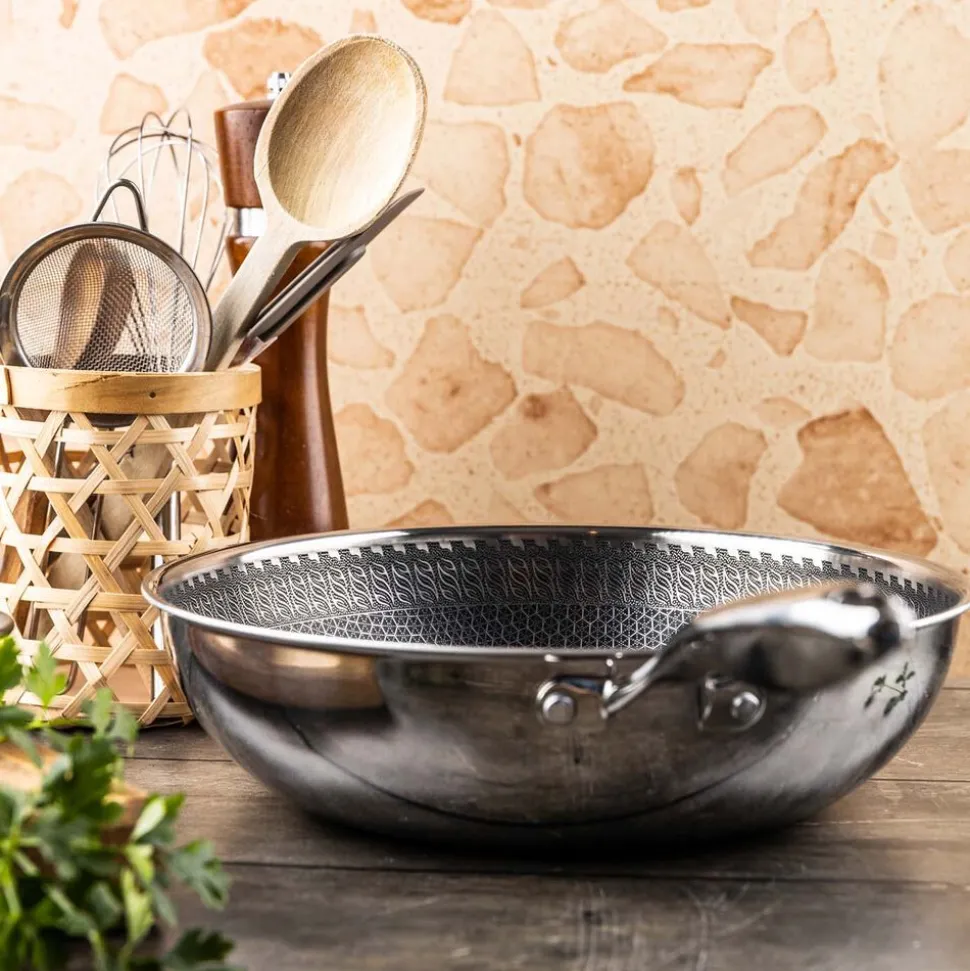 Patelnia wok Klausberg, stal nierdzewna, 28 cm, konstrukcja Triply