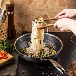 Patelnia wok Klausberg, stal nierdzewna, 28 cm, konstrukcja Triply