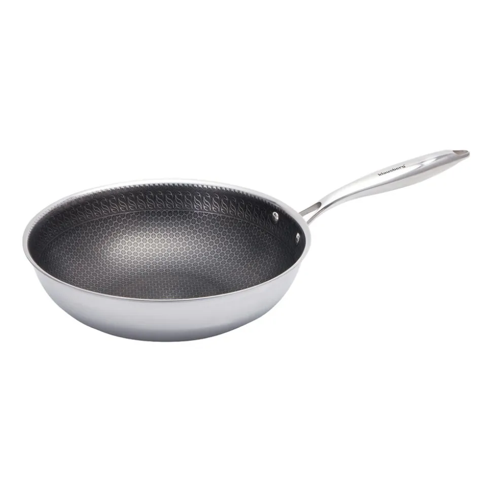 Patelnia wok Klausberg, stal nierdzewna, 28 cm, konstrukcja Triply