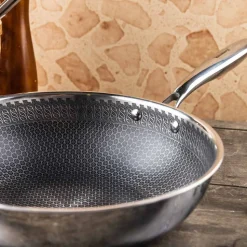 Patelnia wok Klausberg, stal nierdzewna, 28 cm, konstrukcja Triply