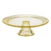 Patera szklana Florina Sorrento, 31 cm, żółta