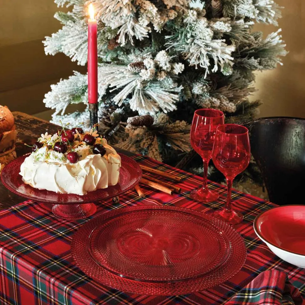 Patera szklana Tognana Natale Passion, 28 cm, czerwona