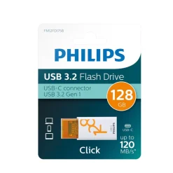 Pendrive Philips Click 128 GB, pomarańczowy