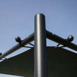 Pergola stalowa do elewacji Jumi, 250 x 250 x 250 cm, czarna