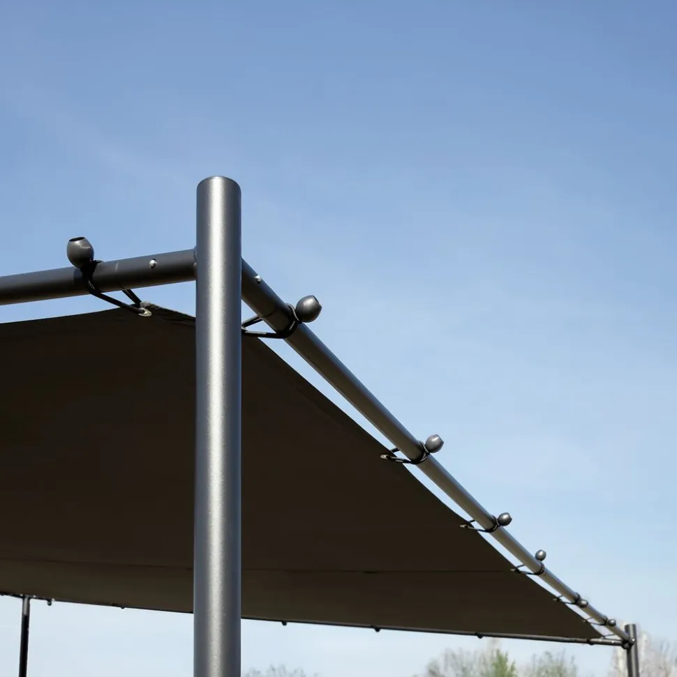 Pergola stalowa do elewacji Jumi, 250 x 250 x 250 cm, czarna