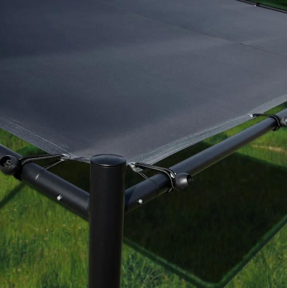 Pergola stalowa do elewacji Jumi, 250 x 250 x 250 cm, czarna