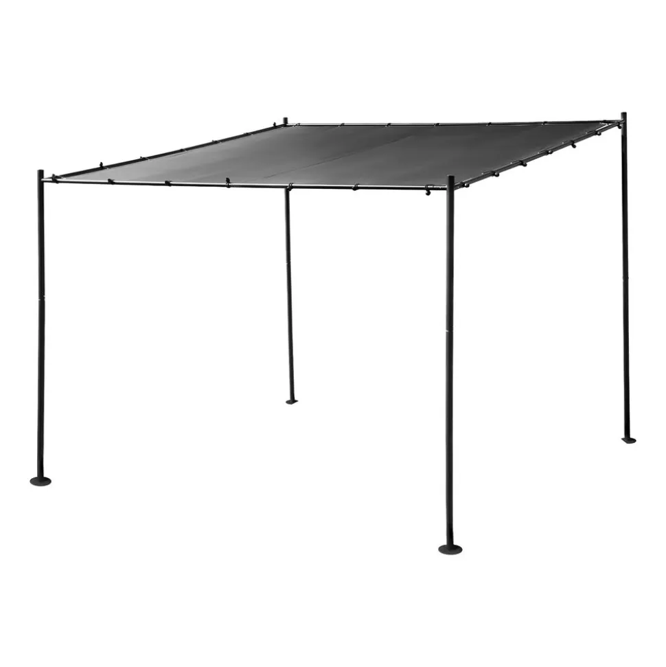 Pergola stalowa do elewacji Jumi, 250 x 250 x 250 cm, czarna