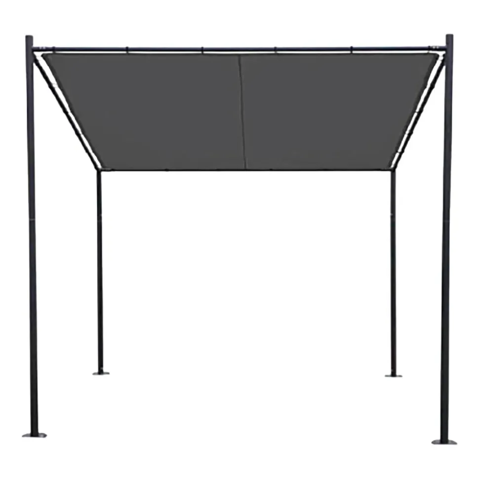 Pergola stalowa do elewacji Jumi, 250 x 250 x 250 cm, czarna