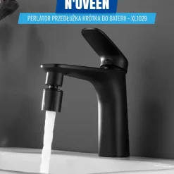 Perlator, przedłużka krótka do kranu Noveen, XL1029, czarny