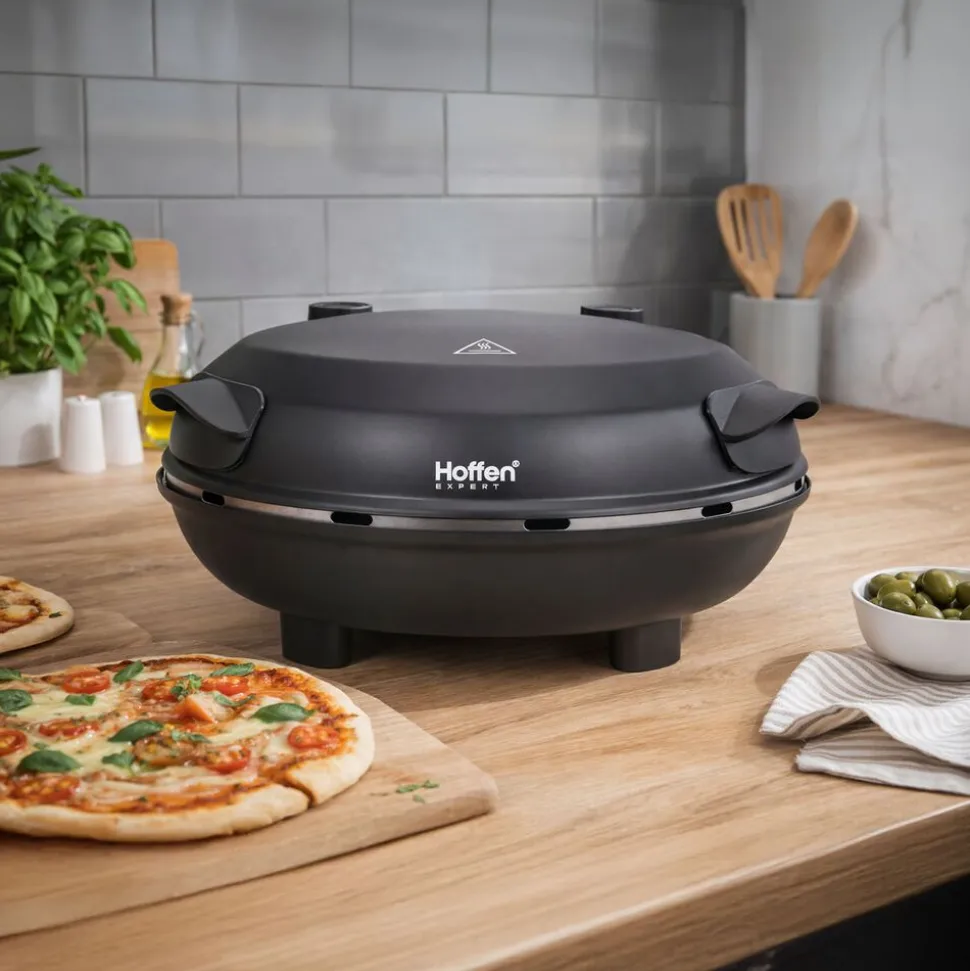 Piec do pizzy Hoffen Expert, 1200 W, czarny
