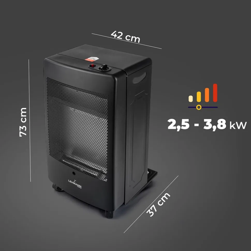Piecyk gazowy Blue Flame Lehmann Valencia, 3,8 kW, czarny