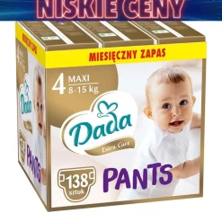 Pieluchomajtki Dada Extra Care Pants 4 Maxi, 8-15 kg, 138 szt., superchłonny wkład