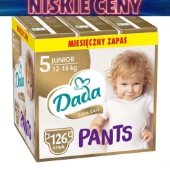 Pieluchomajtki Dada Extra Care Pants 5 Junior, 12-18 kg, 126 szt., superchłonny wkład