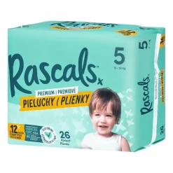 Pieluszki Rascals, 13-18 kg, rozmiar 5, 26 szt.