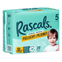 Pieluszki Rascals, 13-18 kg, rozmiar 5, 26 szt.