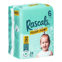 Pieluszki Rascals, 18+ kg, rozmiar 6, 24 szt.