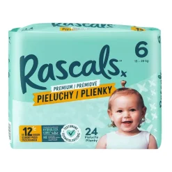 Pieluszki Rascals, 18+ kg, rozmiar 6, 24 szt.