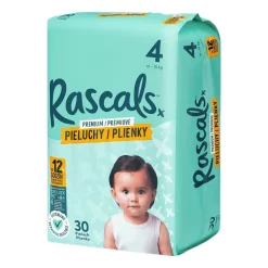 Pieluszki Rascals, 10-15 kg, rozmiar 4, 30 szt.