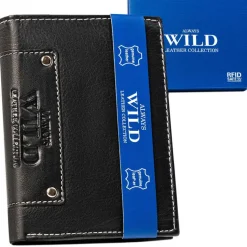 Pionowy portfel męski Always Wild z ochroną RFID, 13 x 10 x 2 cm