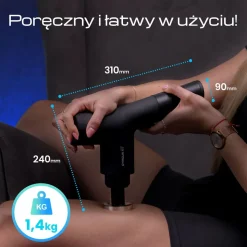 Pistolet do masażu Gymtastic Gymgun Fit 2.0, 7 głowic, 6 poziomów intensywności