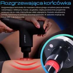 Pistolet do masażu Gymtastic Gymgun Fit 2.0, 7 głowic, 6 poziomów intensywności