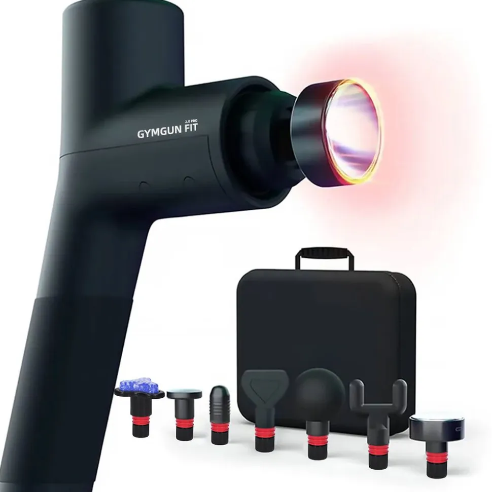 Pistolet do masażu Gymtastic Gymgun Fit 2.0, 7 głowic, 6 poziomów intensywności