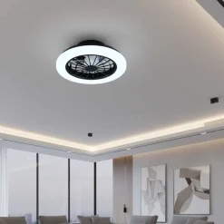 Plafon LED Sanico Goldlux Ghana, 38,5 cm, z wentylatorem, pilot IR