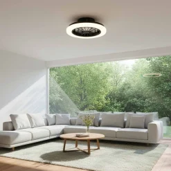 Plafon LED Sanico Goldlux Ghana, 38,5 cm, z wentylatorem, pilot IR