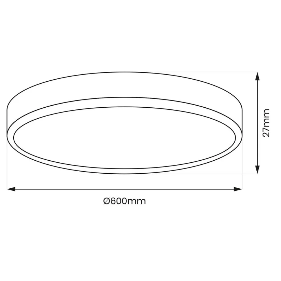 Plafon sufitowy Led Milagro Maq 3CCT, 50 W, czarny