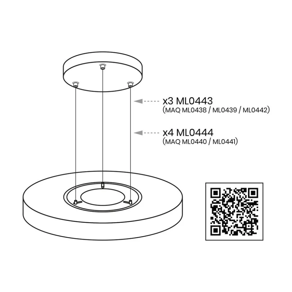 Plafon sufitowy Led Milagro Maq 3CCT, 50 W, czarny