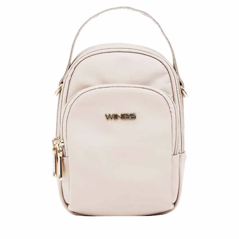 Plecak crossbody Wings Rosella, 1 l, beżowy