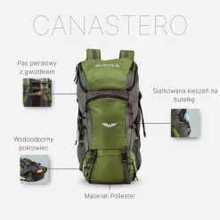 Plecak górski Wings Canastero, 30 l, zielony