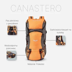 Plecak górski Wings Canastero, 30 l, pomarańczowy