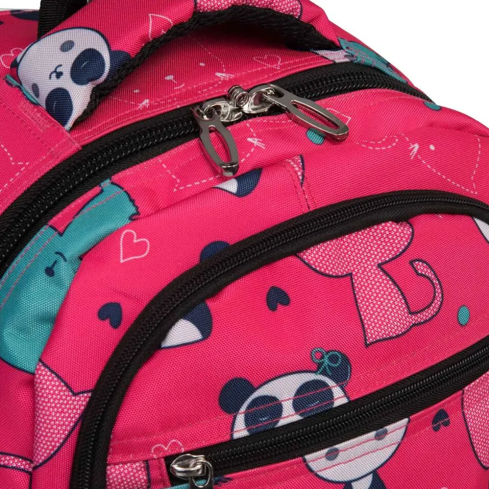 Plecak i piórnik Wings Panda, różowy
