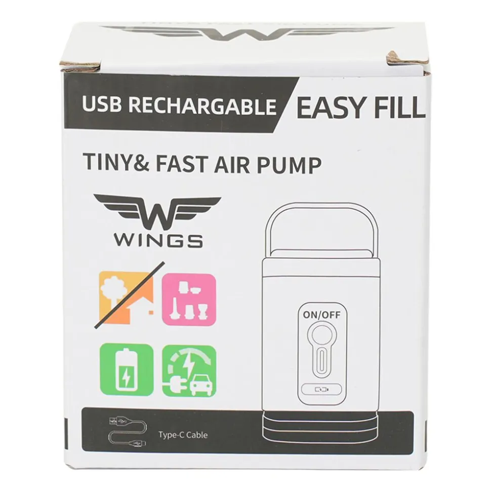 Plecak kompresyjny Wings Vireo, 20 l, z pompką, czarny