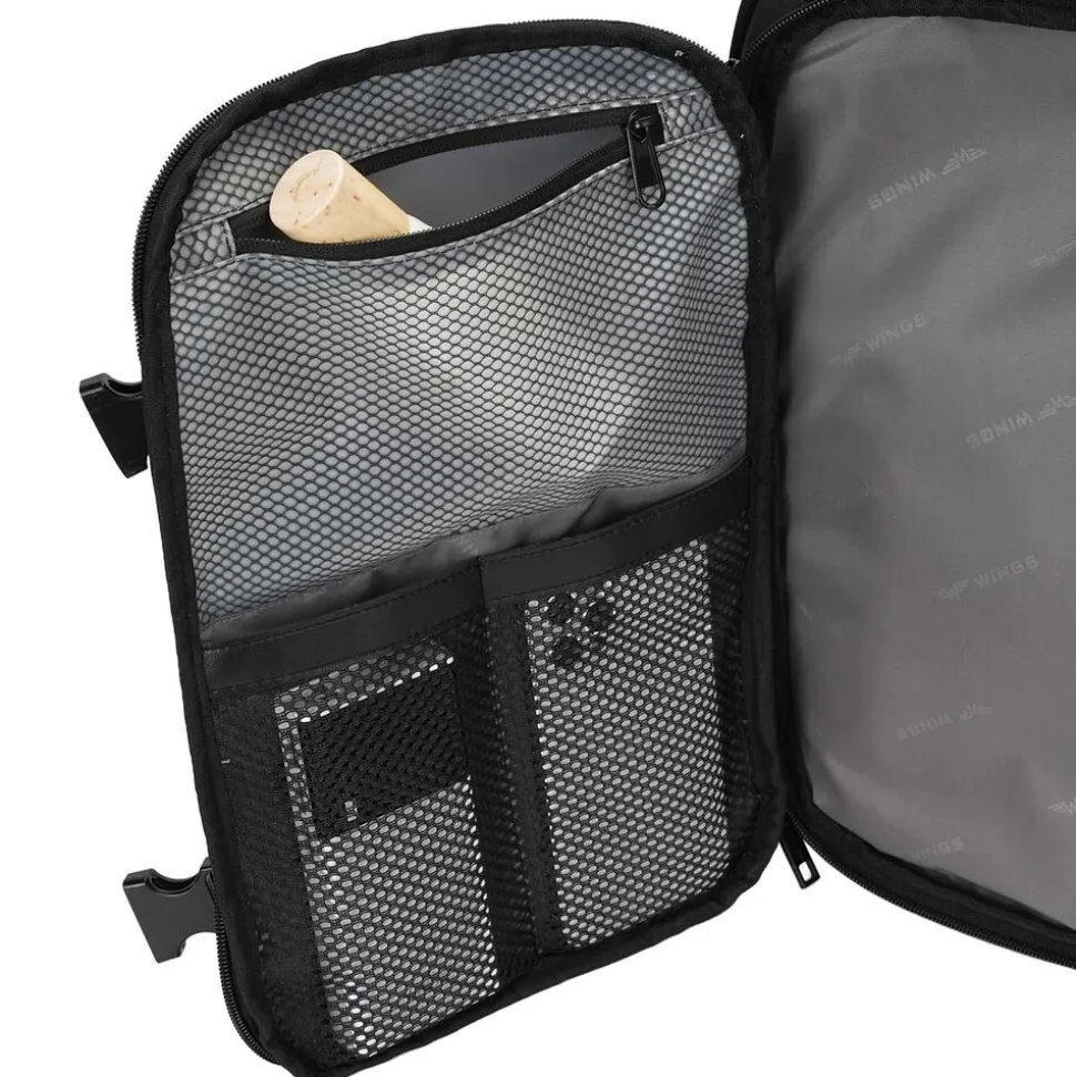 Plecak kompresyjny Wings Vireo, 20 l, z pompką, czarny