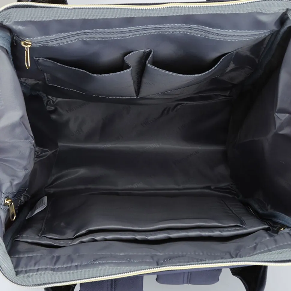 Plecak miejski Himawari, 19 l, z USB, szaro-granatowy