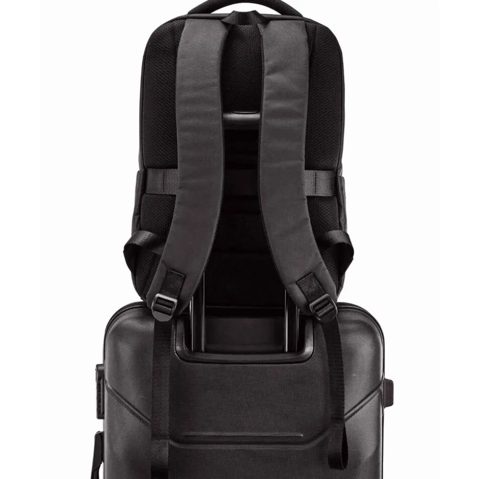 Plecak męski Wings Brant BRT02, 30 x 14 x 43 cm, 18 l, czarny