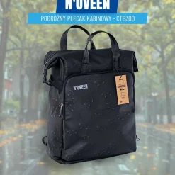 Plecak podróżny Noveen CTB300, kabinowy, 40 x 50 x 16 cm, czarny