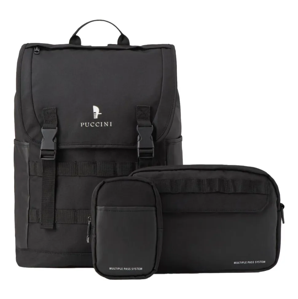 Plecak podróżny Puccini Adventure Collection, 27 l, modułowy, czarny