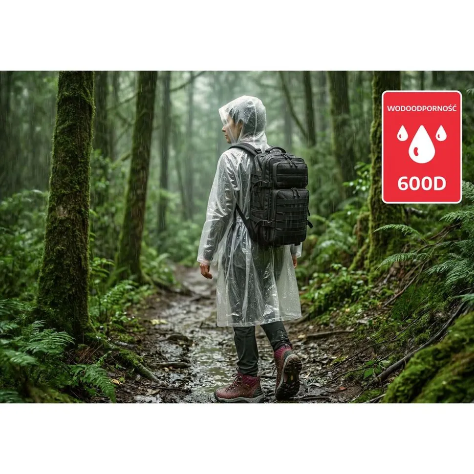 Plecak survivalowy Wild Trek MobiPack, 14,4 l, z wyposażeniem, czarny