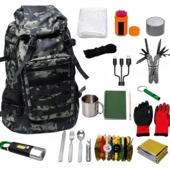 Plecak survivalowy Wild Trek, 60 l, z wyposażeniem, moro