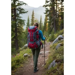 Plecak turystyczny HiMountain Hiker, 50 l, czerwony