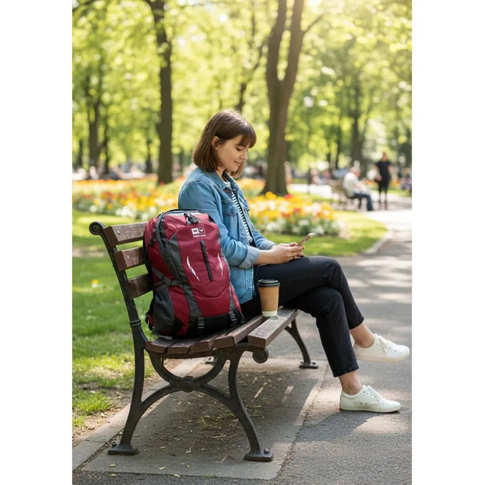 Plecak turystyczny HiMountain Terra, 35 l, czerwony
