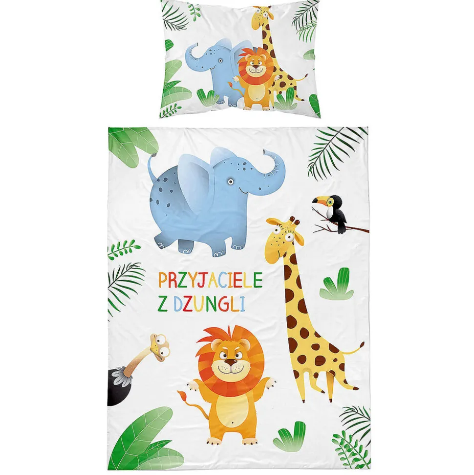 Pościel dziecięca 100 x 135 cm Mayamoo, zoo, zielona
