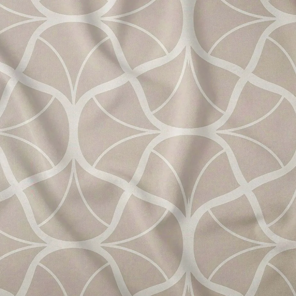 Pościel satynowa 140 x 200 cm Home Satin, beżowa z geometrycznym wzorem