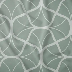 Pościel satynowa 140 x 200 cm Home Satin, miętowa z geometrycznym wzorem