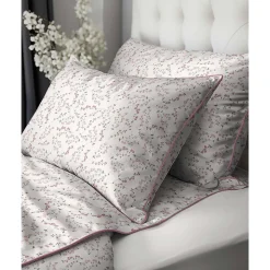 Pościel z perkalu 220 x 200 cm Lame Percale, różowe kwiatki